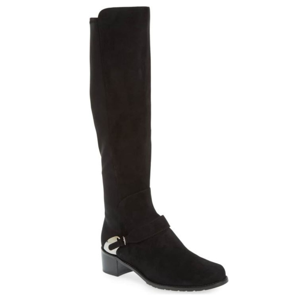 NIB Stuart Weitzman Caballero Tall Boot Blk Suede